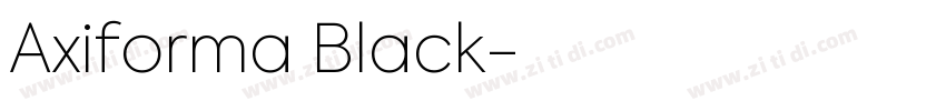 Axiforma Black字体转换